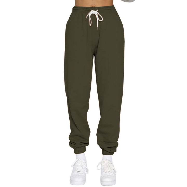 Damer sportig joggingsbyxor med hög midja och dragsko Mirla-Eva Jonsson