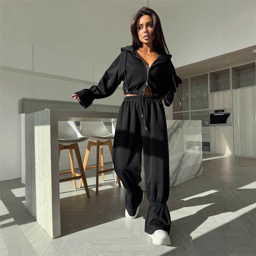 Damer sportig kort tröja och vida joggingbyxor set Mirla-Eva Jonsson