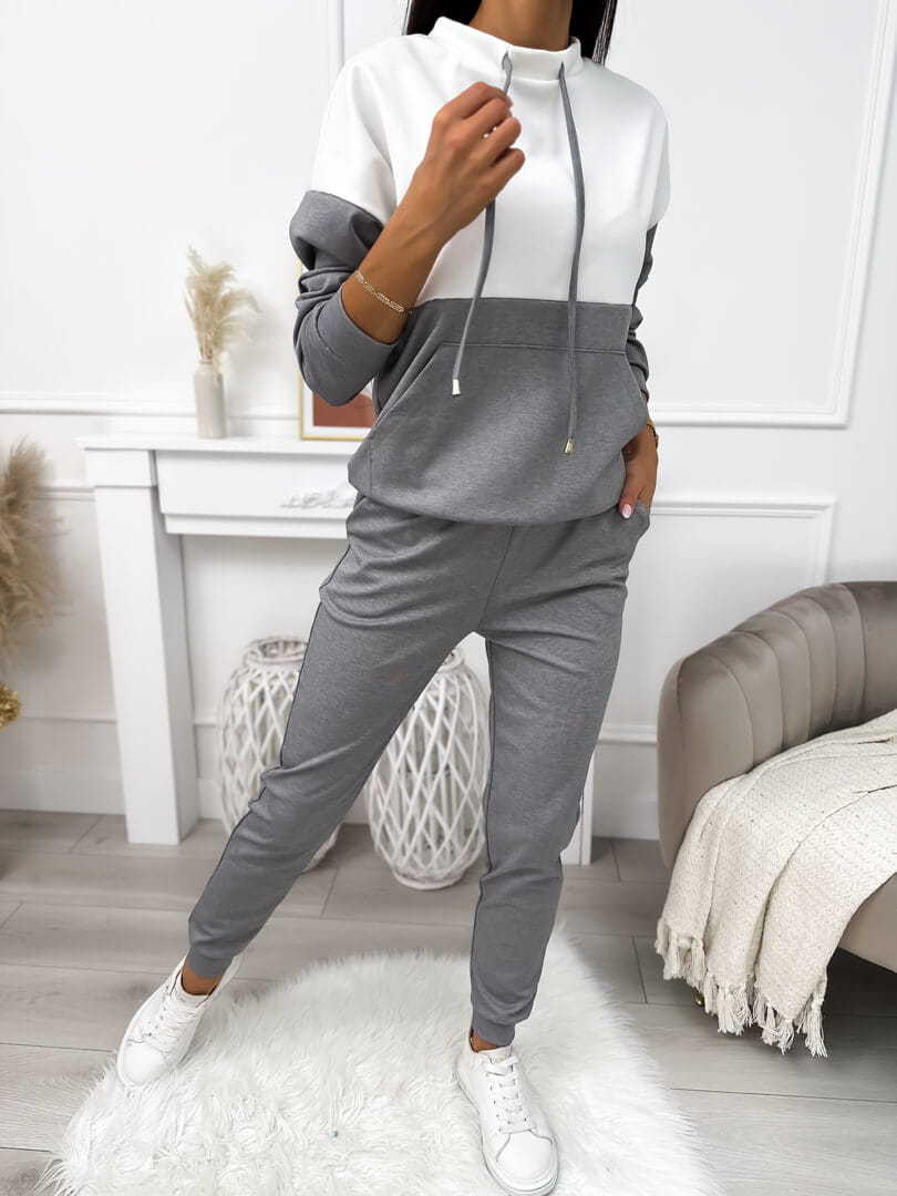 Damer sportig lounge-set med huva och elastisk midjeband Mirla-Eva Jonsson