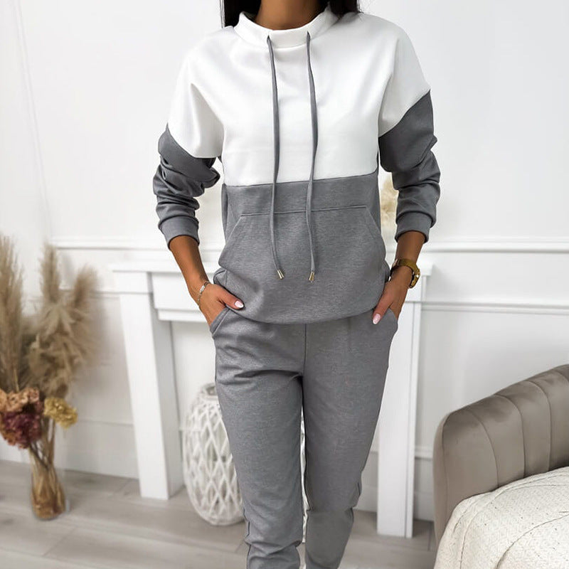 Damer sportig lounge-set med huva och elastisk midjeband Mirla-Eva Jonsson