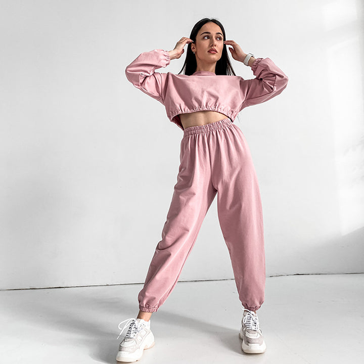 Damer sportig lounge set med lös passform och elastisk midja Mirla-Eva Jonsson