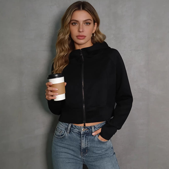 Damer sportig och fashionabel jacka med huva Mirla-Eva Jonsson