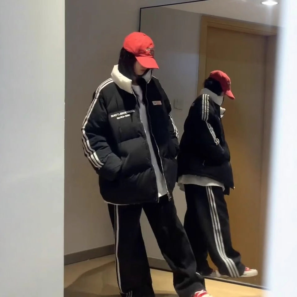 Damer sportig oversized dunjacka med dragkedja och sidofickor Mirla-Eva Jonsson