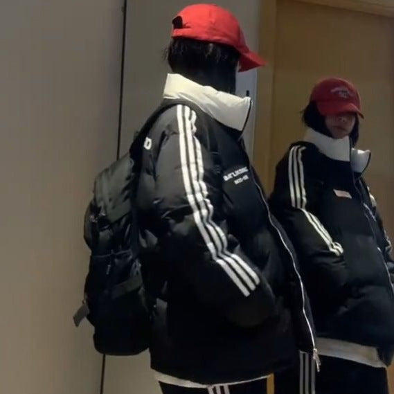 Damer sportig oversized dunjacka med dragkedja och sidofickor Mirla-Eva Jonsson