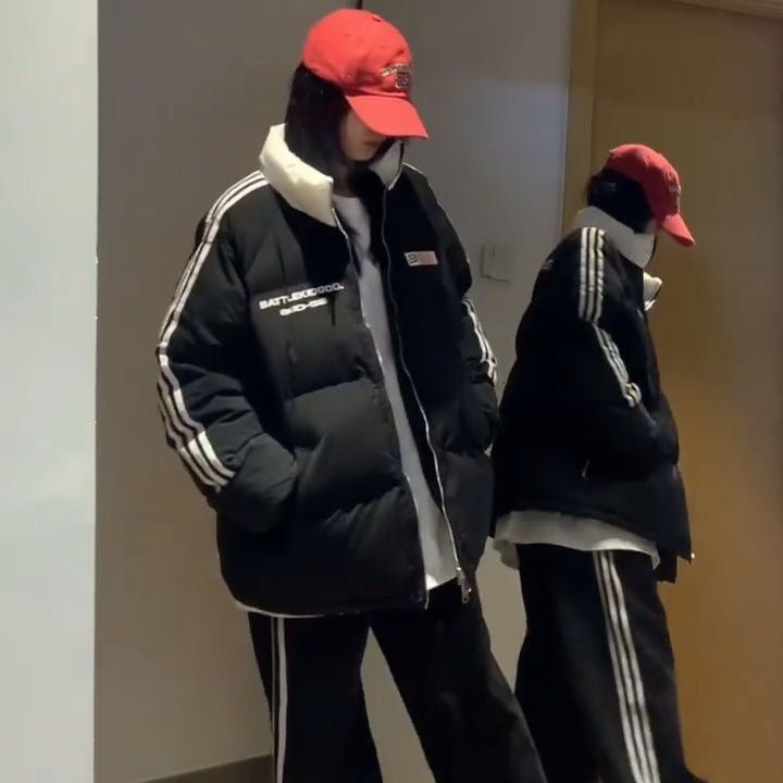 Damer sportig oversized dunjacka med dragkedja och sidofickor Mirla-Eva Jonsson