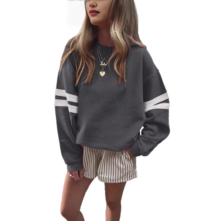 Damer sportig sweatshirt med färgkoordinerade ärmar Eva Jonsson-Eva Jonsson