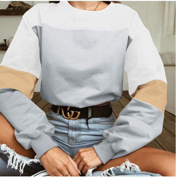 Damer sportig sweatshirt med moderna blockränder Mirla-Eva Jonsson