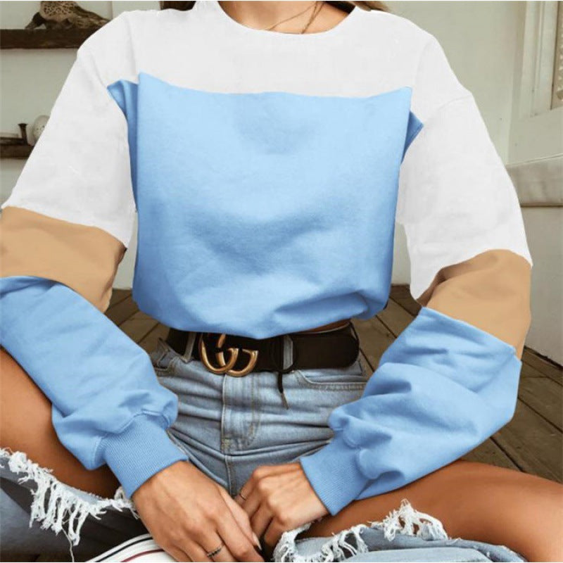 Damer sportig sweatshirt med moderna blockränder Mirla-Eva Jonsson