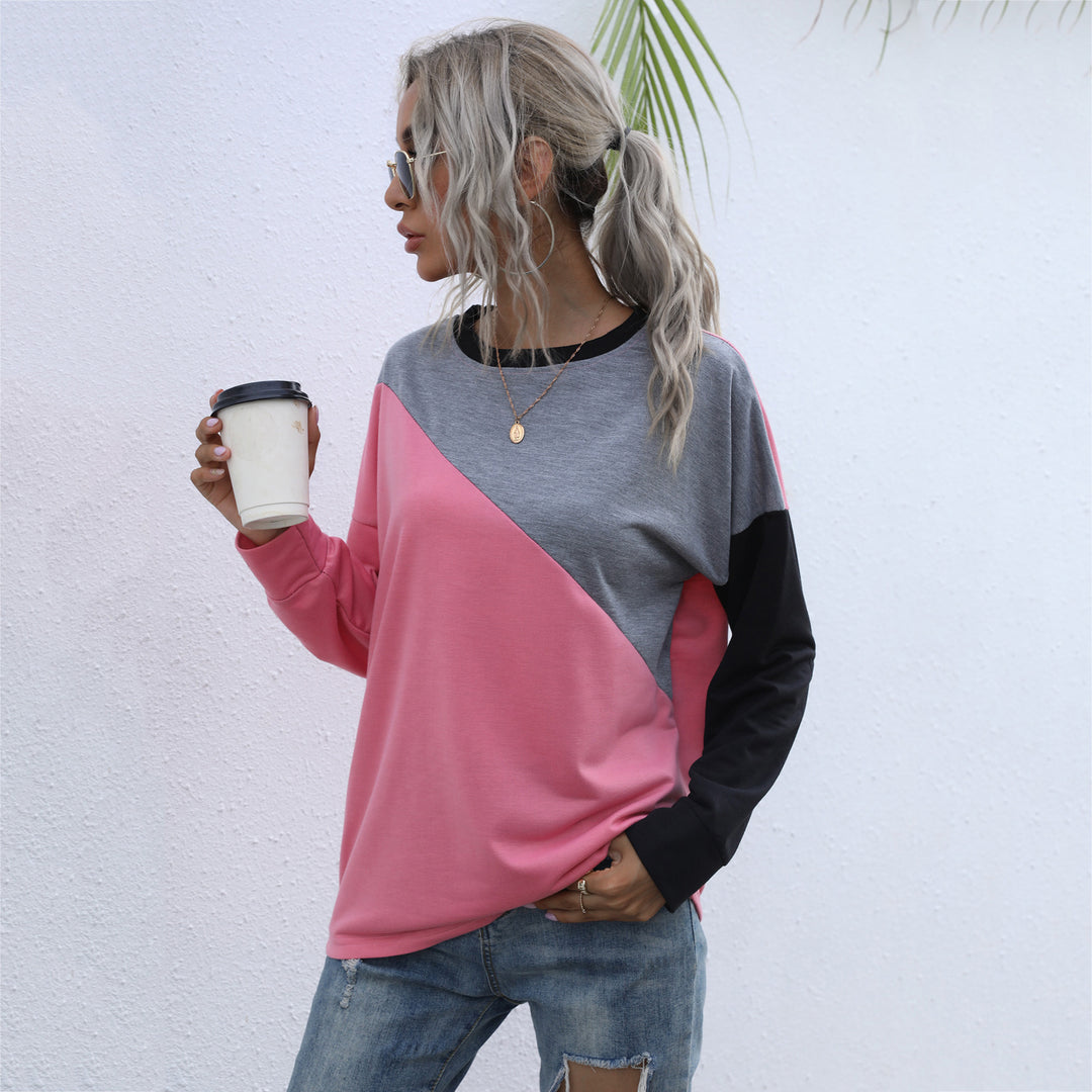 Damer sportig sweatshirt med modernt färgblockdesign Mirla-Eva Jonsson