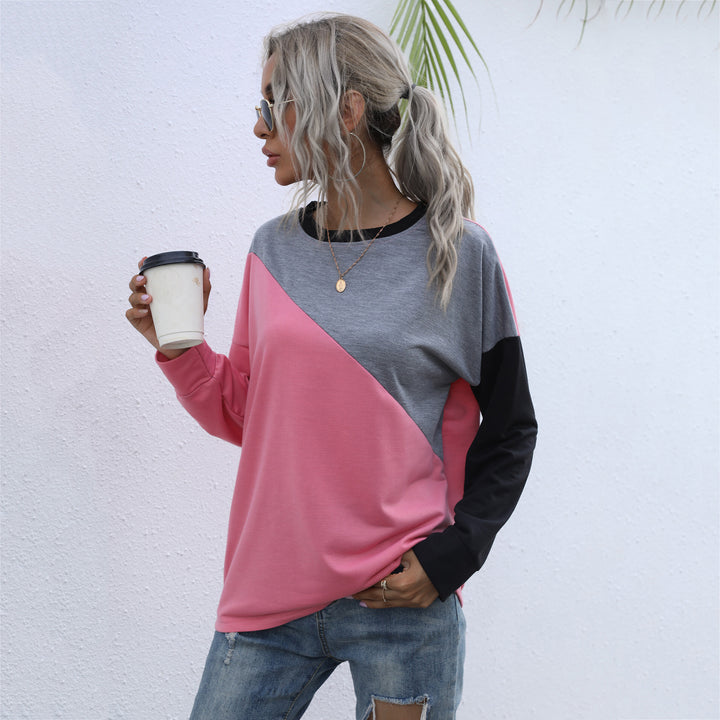 Damer sportig sweatshirt med modernt färgblockdesign Mirla-Eva Jonsson