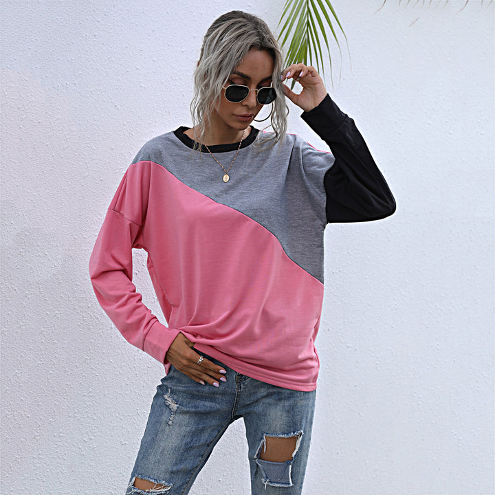 Damer sportig sweatshirt med modernt färgblockdesign Mirla-Eva Jonsson