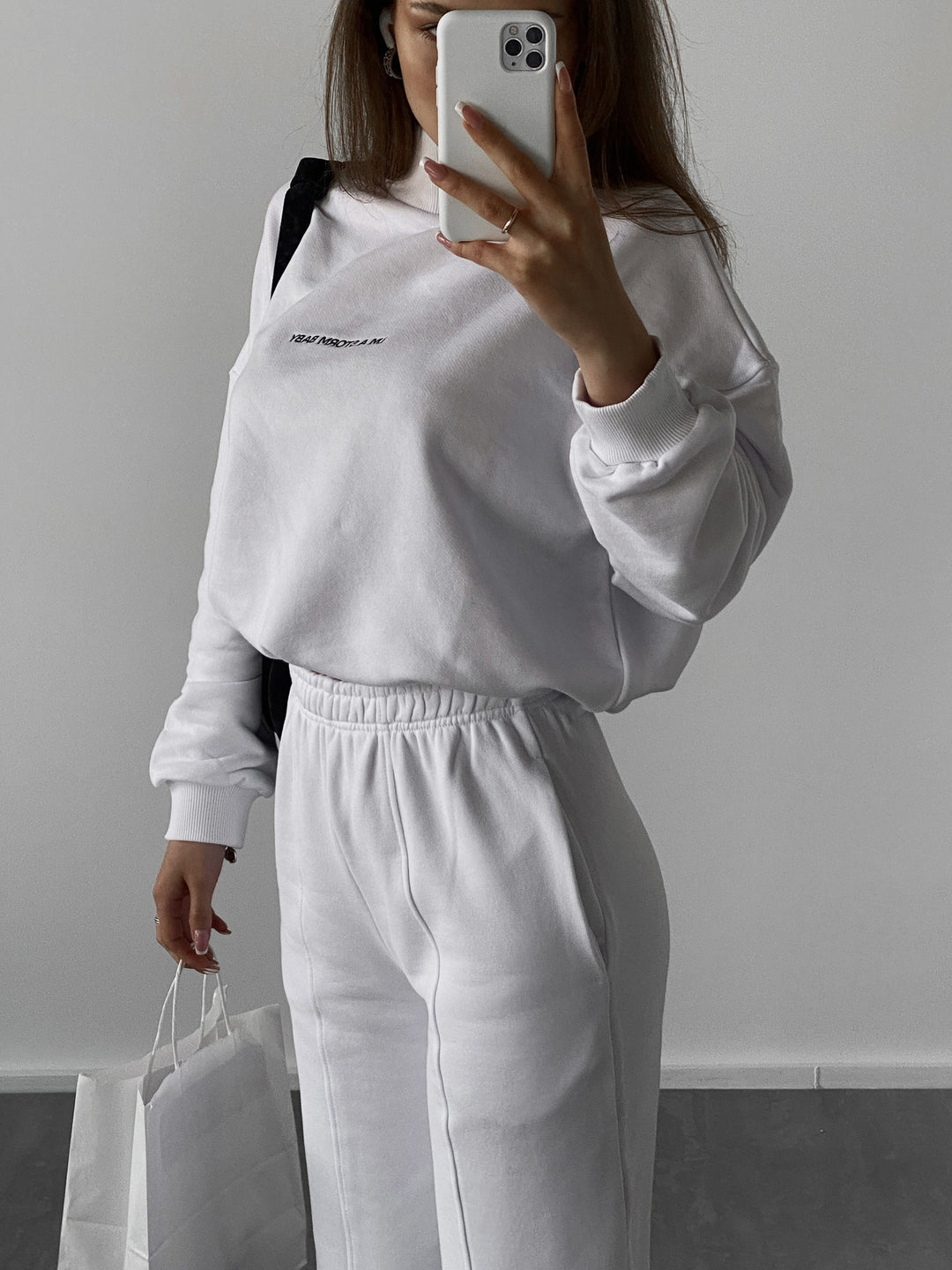 Damer sportig sweatshirt-set med hög krage och lös passform Eva Jonsson-Eva Jonsson