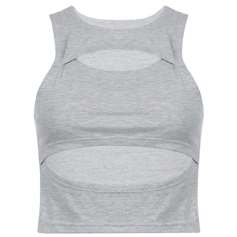 Damer sportigt Crop-Top med Cut-Out-design och andningsbart material Mirla-Eva Jonsson