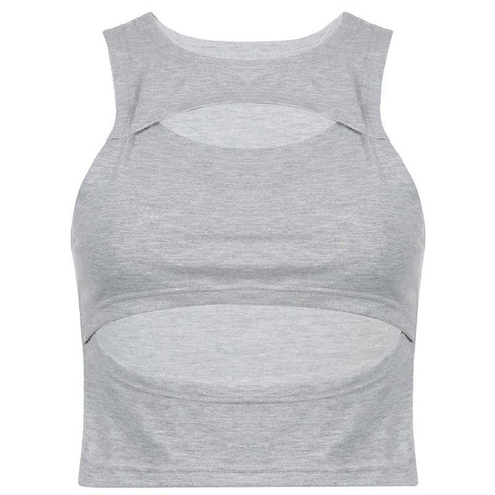 Damer sportigt Crop-Top med Cut-Out-design och andningsbart material Mirla-Eva Jonsson