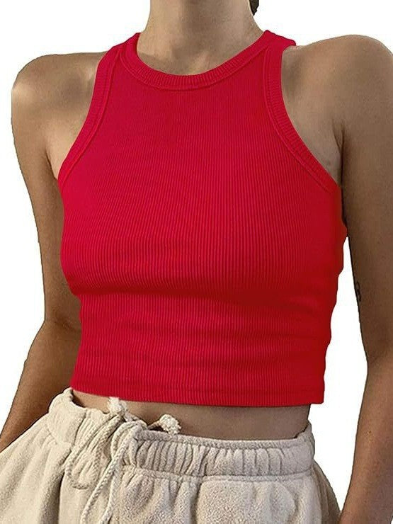 Damer sportigt Crop-Top med elastisk ribbdesign Mirla-Eva Jonsson