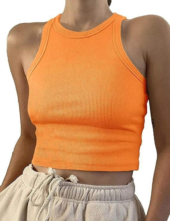 Damer sportigt Crop-Top med elastisk ribbdesign Mirla-Eva Jonsson