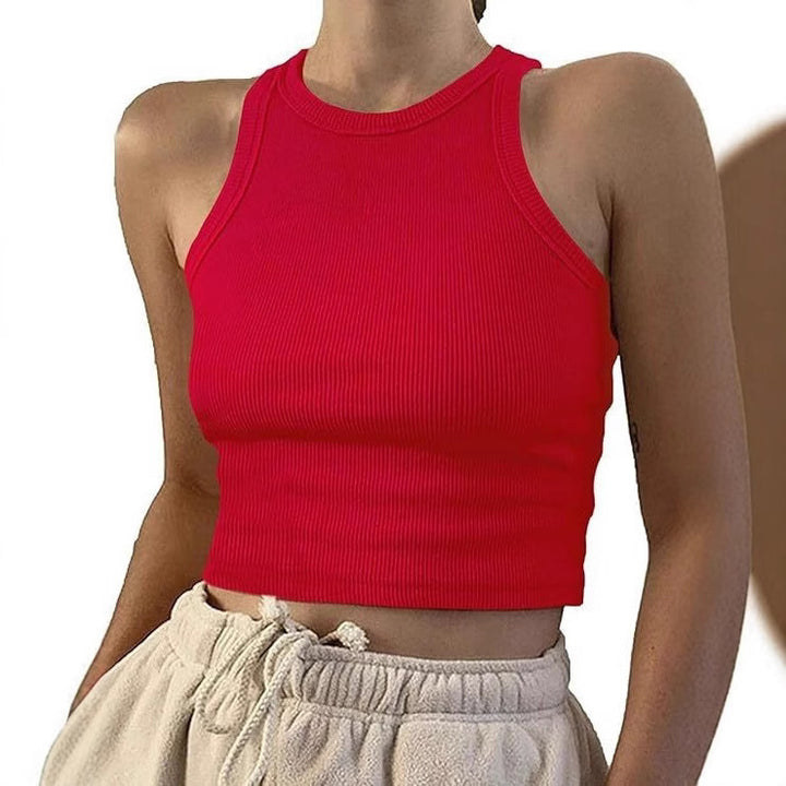 Damer sportigt Crop-Top med elastisk ribbdesign Mirla-Eva Jonsson