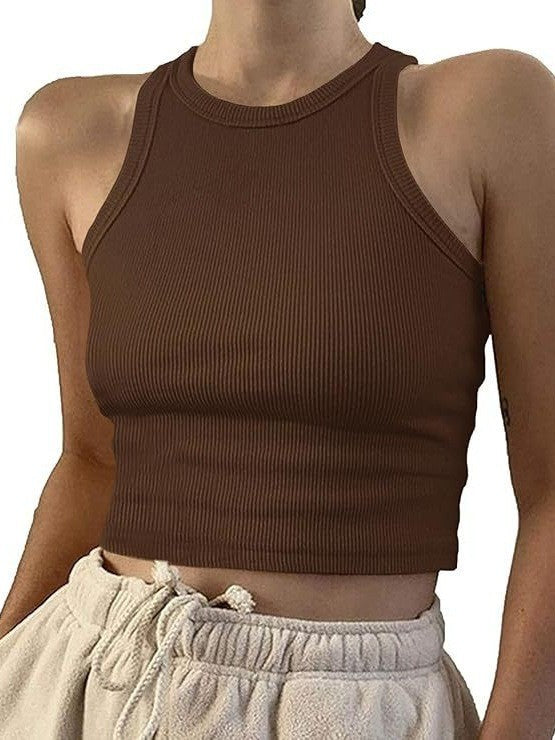 Damer sportigt Crop-Top med elastisk ribbdesign Mirla-Eva Jonsson