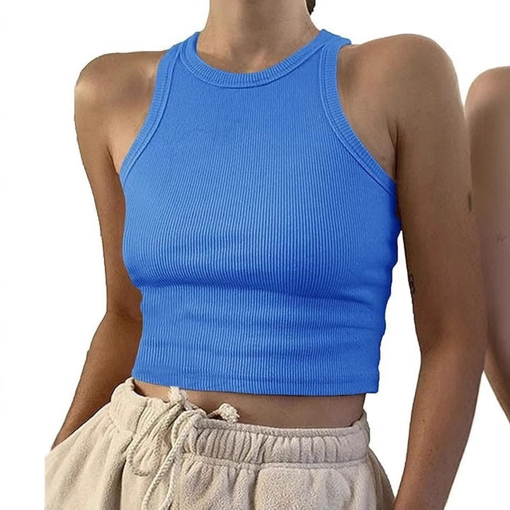 Damer sportigt Crop-Top med elastisk ribbdesign Mirla-Eva Jonsson