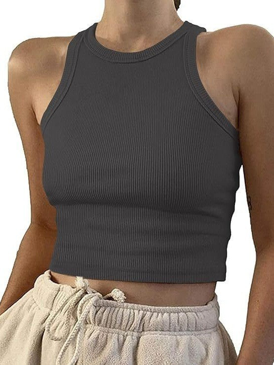 Damer sportigt Crop-Top med elastisk ribbdesign Mirla-Eva Jonsson