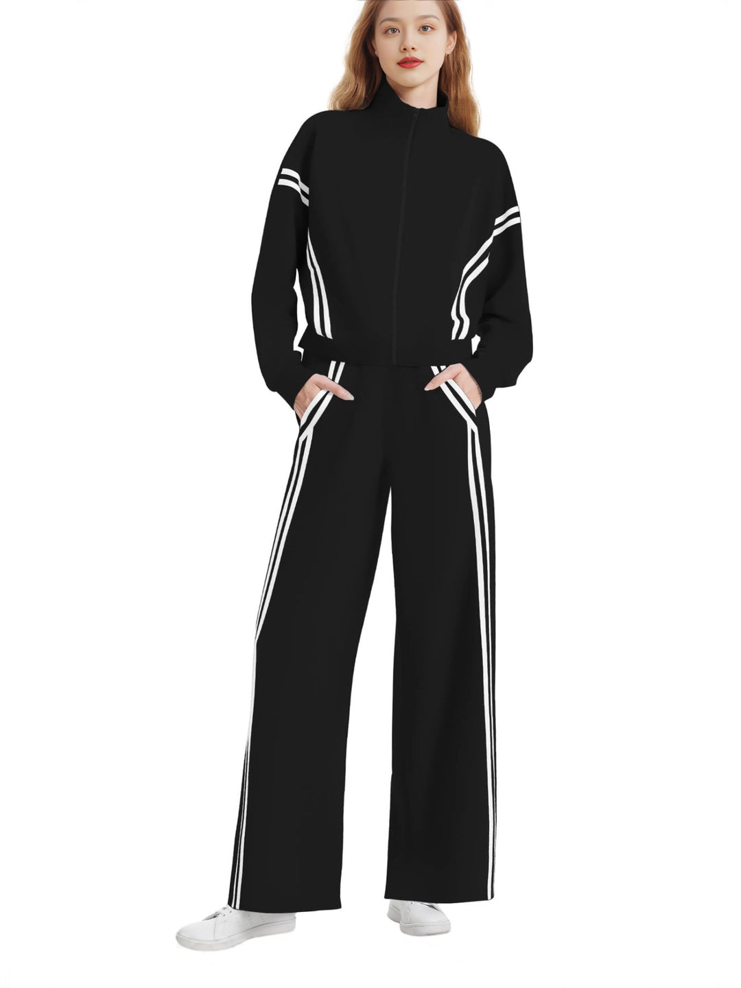 Damer sportigt Cropped Sweat-set med lös passform Mirla-Eva Jonsson