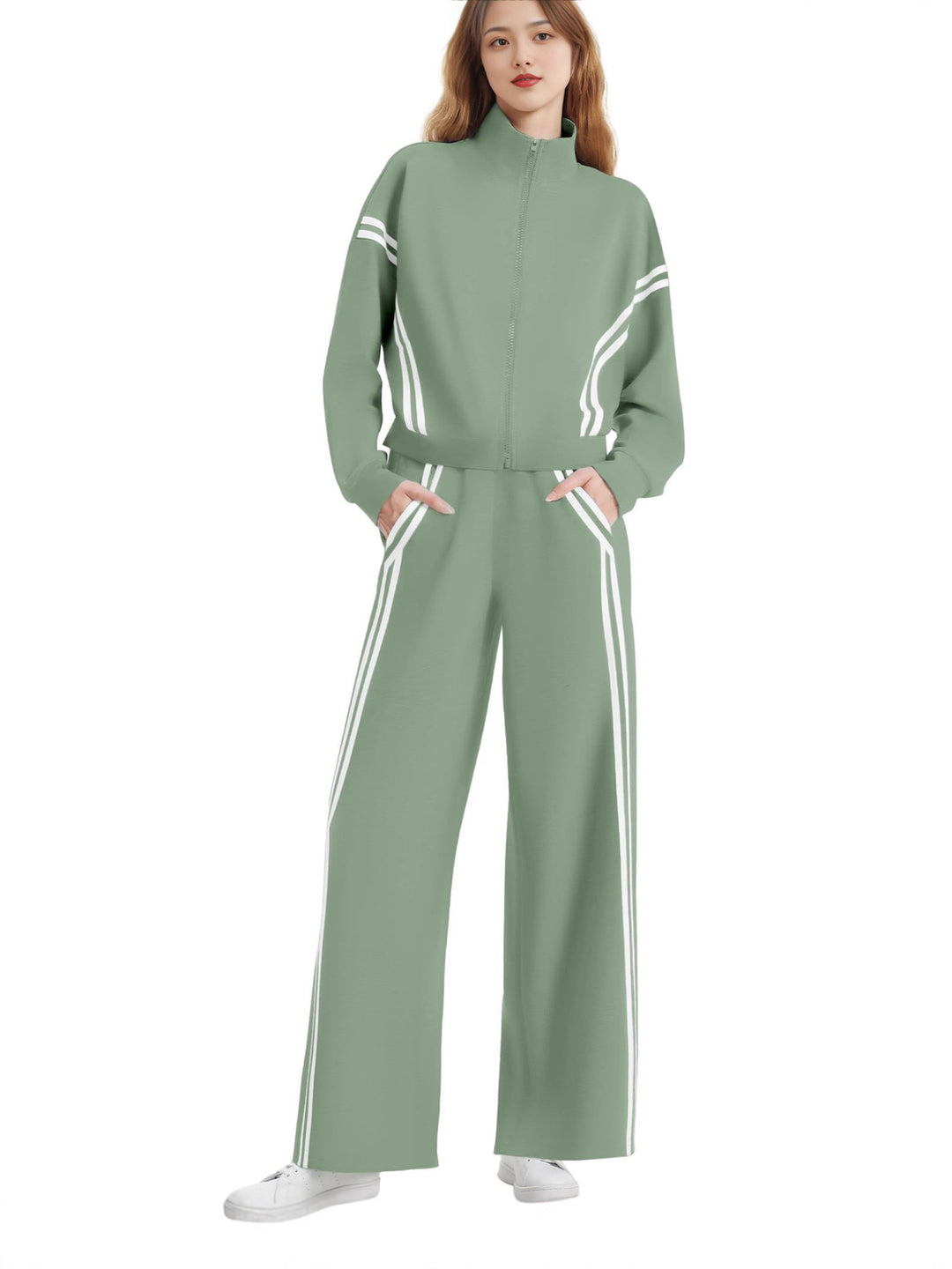 Damer sportigt Cropped Sweat-set med lös passform Mirla-Eva Jonsson