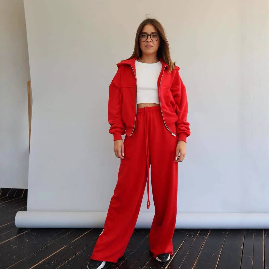 Damer sportigt Cropped Sweat-set med lös passform Mirla-Eva Jonsson