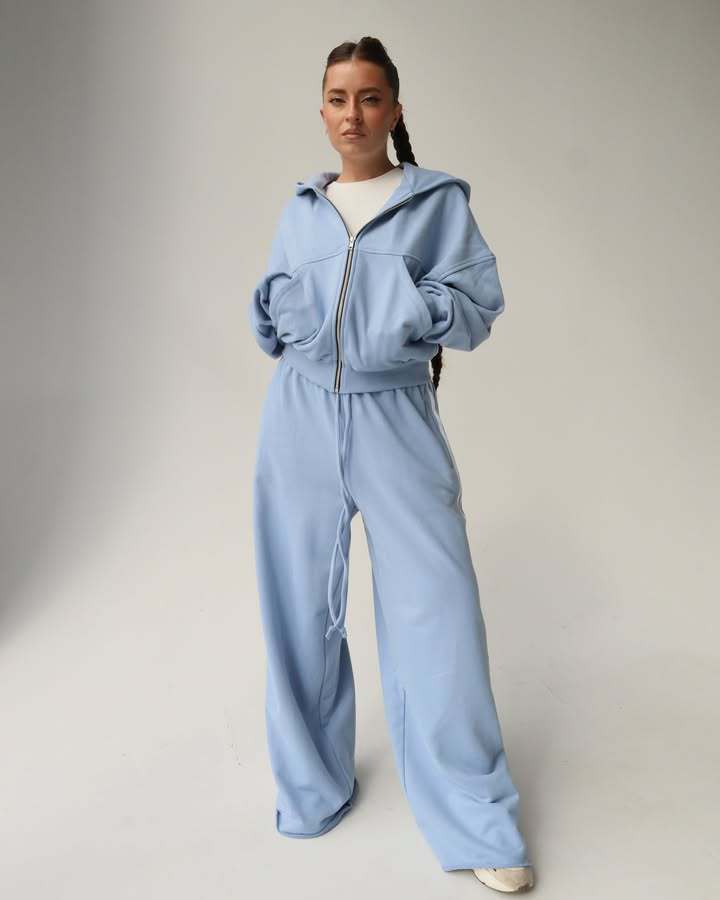 Damer sportigt Cropped Sweat-set med lös passform Mirla-Eva Jonsson