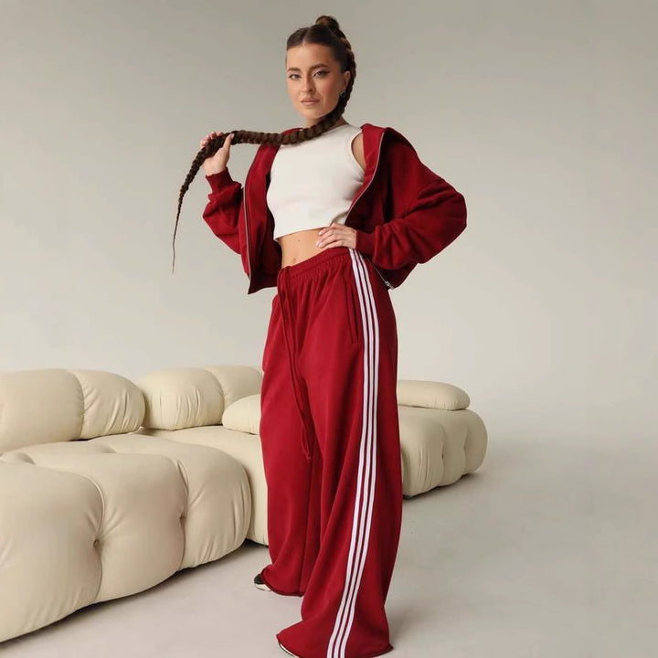 Damer sportigt Cropped Sweat-set med lös passform Mirla-Eva Jonsson
