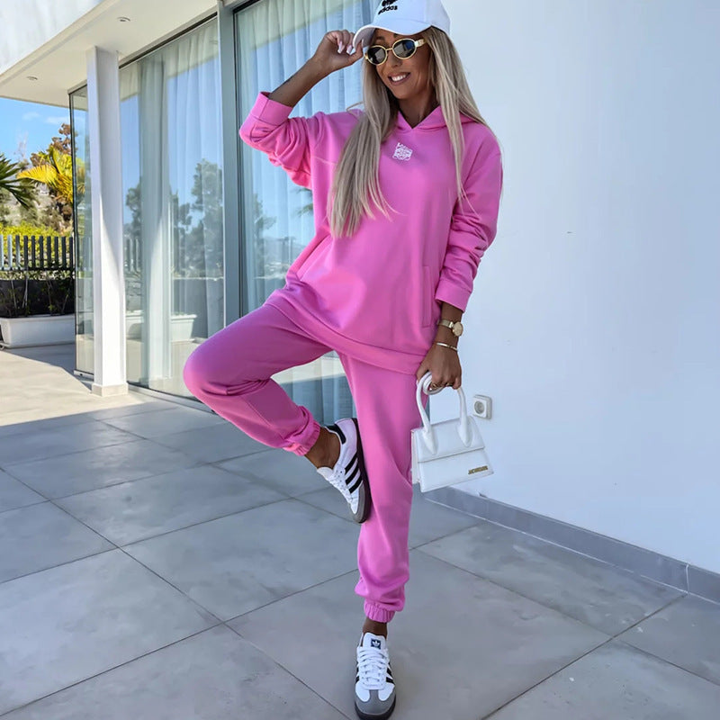 Damer sportigt Sweat-set med huva och elastisk midja Mirla-Eva Jonsson