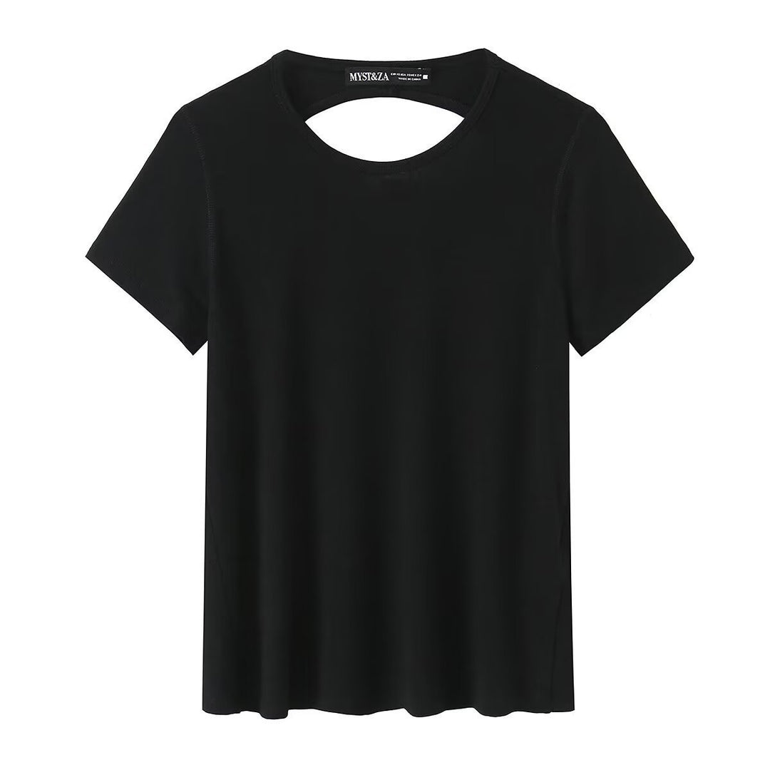 Damer sportigt T-shirt med modernt ryggutskärning Mirla-Eva Jonsson