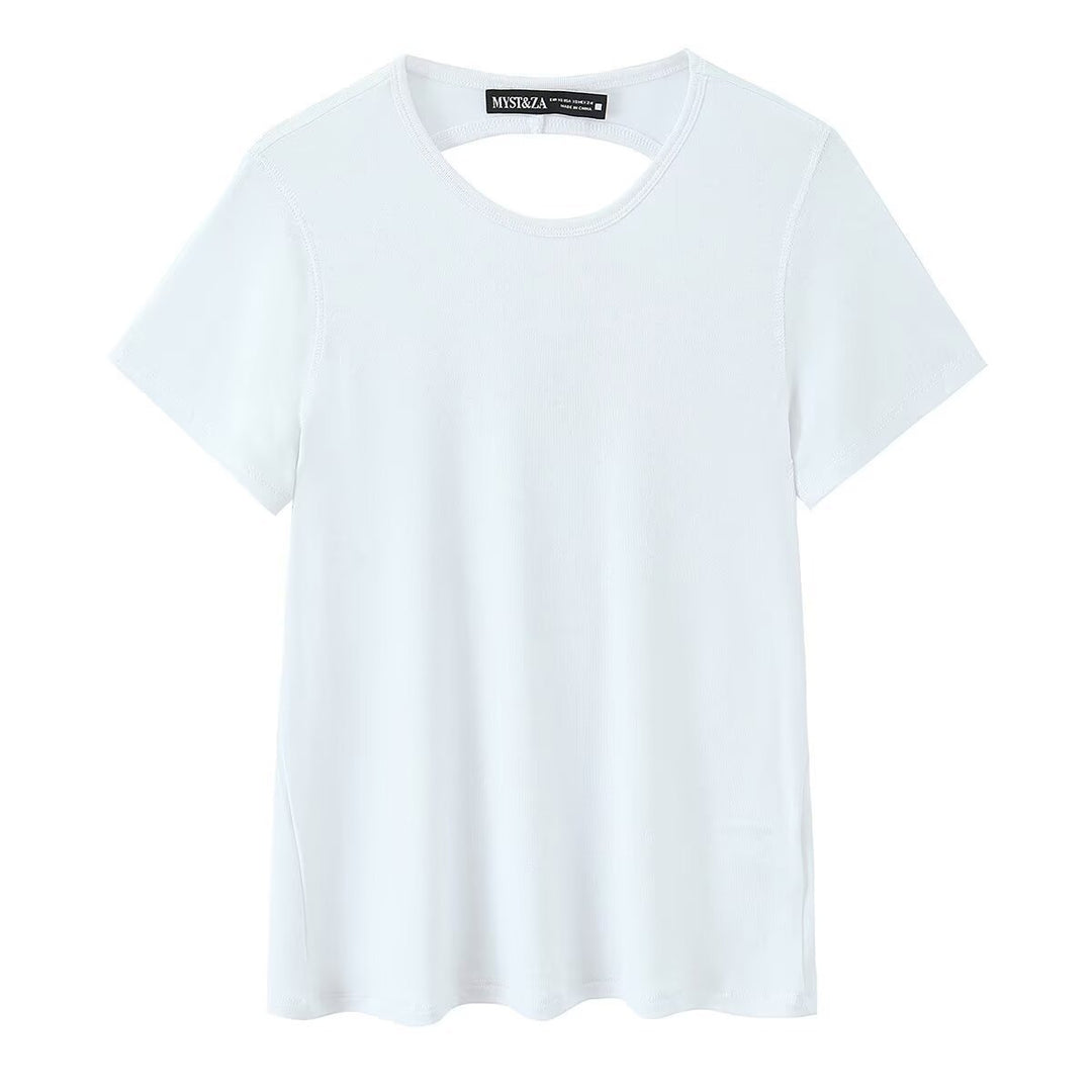 Damer sportigt T-shirt med modernt ryggutskärning Mirla-Eva Jonsson