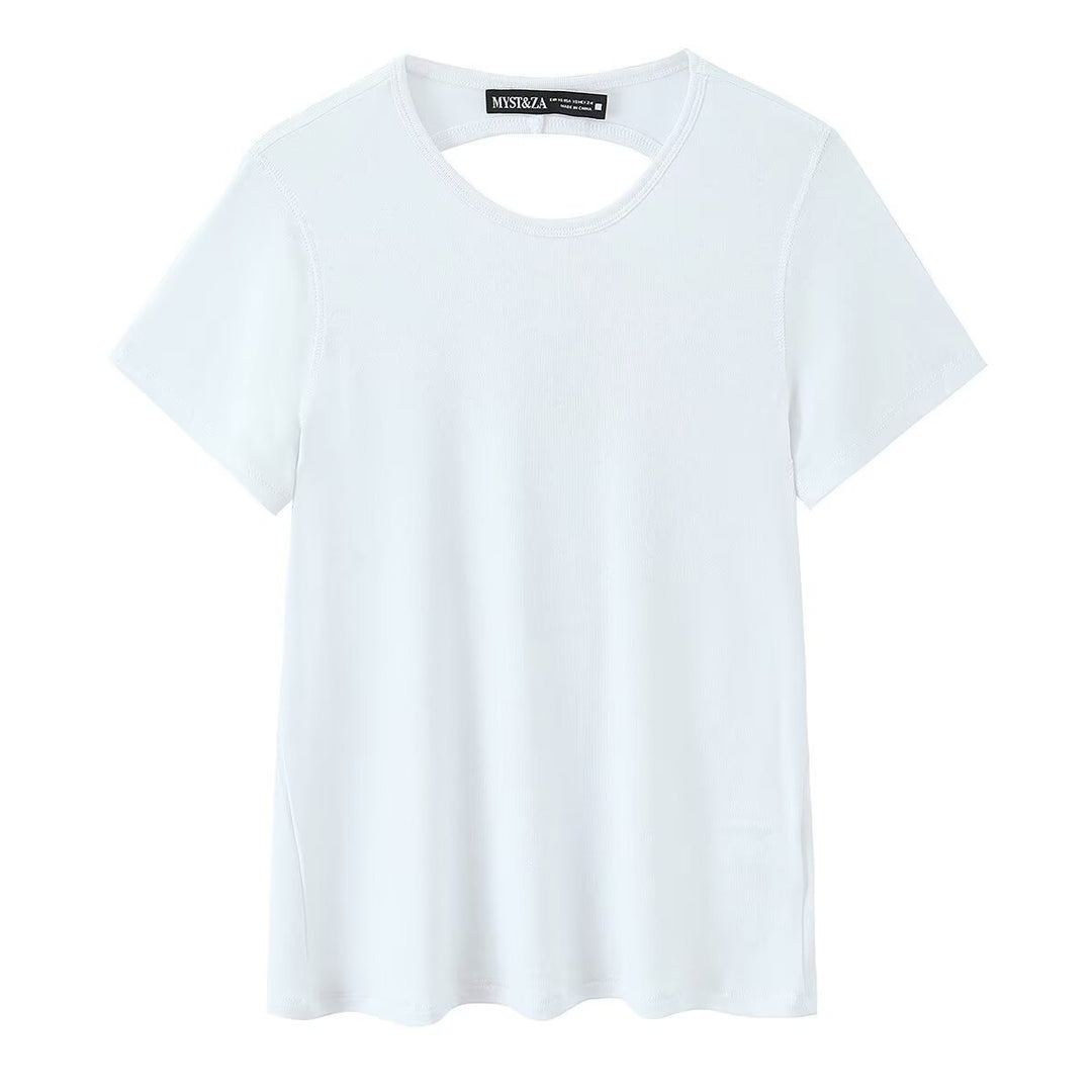 Damer sportigt T-shirt med modernt ryggutskärning Mirla-Eva Jonsson