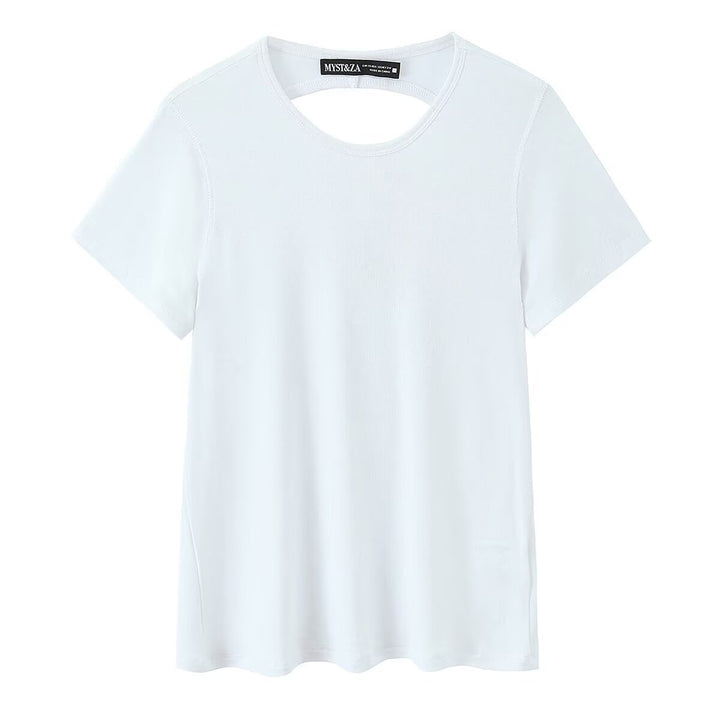Damer sportigt T-shirt med modernt ryggutskärning Mirla-Eva Jonsson