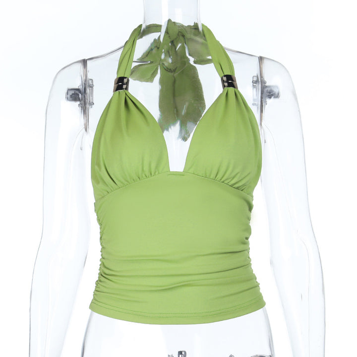 Damer sportigt Tankini-overdel med raffinerade volangdetaljer och justerbar hållare Mirla-Eva Jonsson
