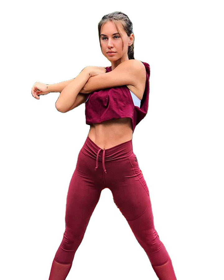 Damer sportigt cropped kapuzenöverdel med elastisk nederkant Eva Jonsson-Eva Jonsson