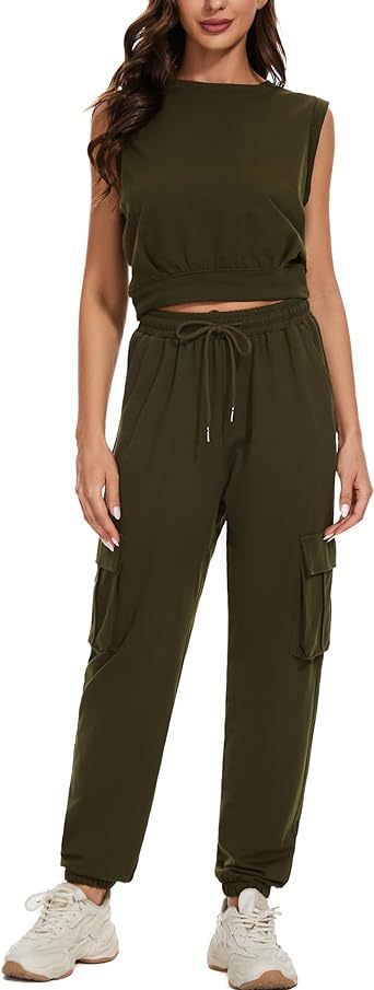 Damer sportigt cropped top och cargo-byxa set Mirla-Eva Jonsson