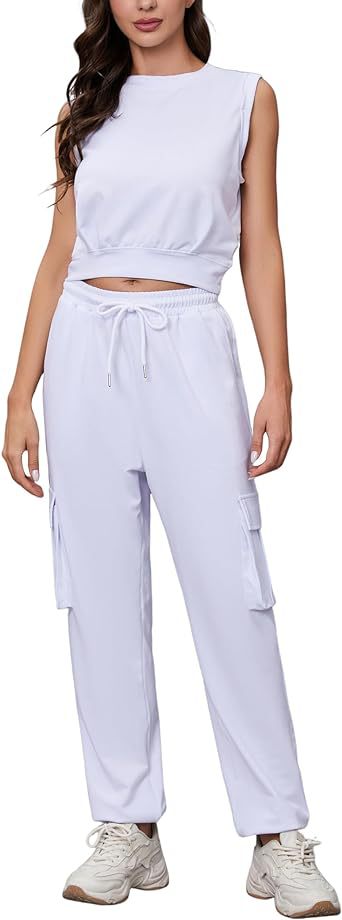 Damer sportigt cropped top och cargo-byxa set Mirla-Eva Jonsson