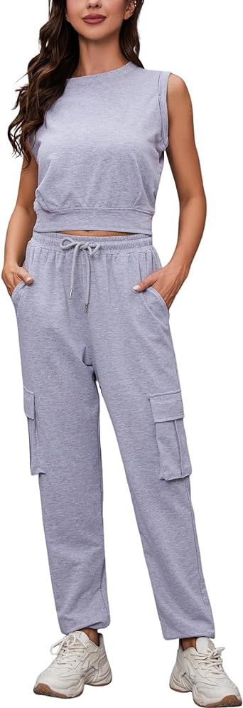 Damer sportigt cropped top och cargo-byxa set Mirla-Eva Jonsson