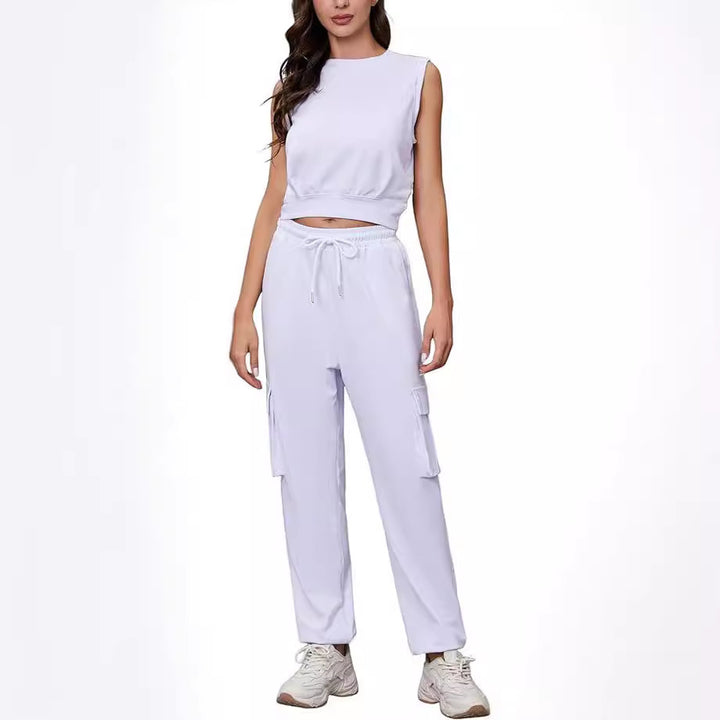 Damer sportigt cropped top och cargo-byxa set Mirla-Eva Jonsson