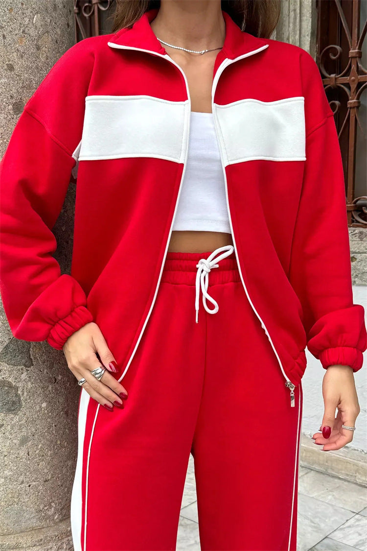 Damer sportigt fleece-set med hög krage och fuktreglerande egenskaper Eva Jonsson-Eva Jonsson