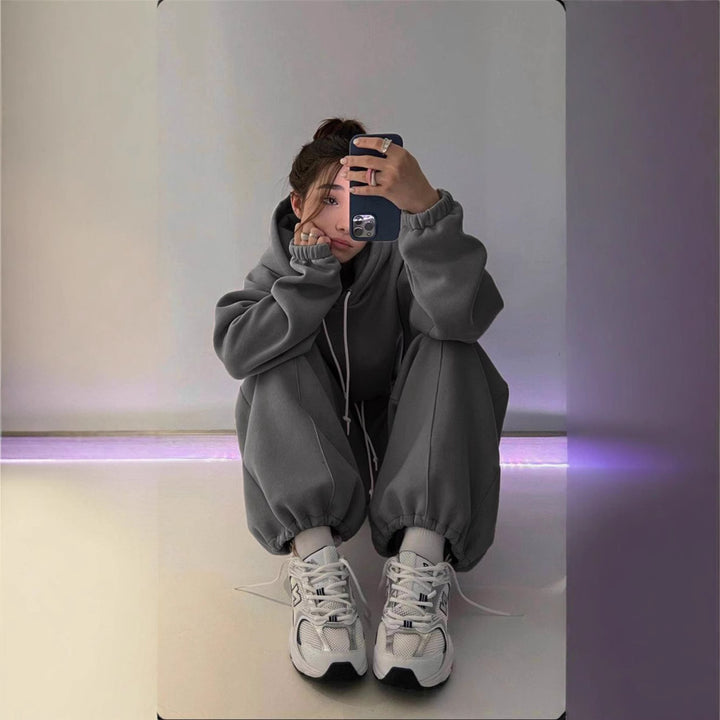 Damer sportigt och bekvämt hoodie-set med resår Eva Jonsson-Eva Jonsson