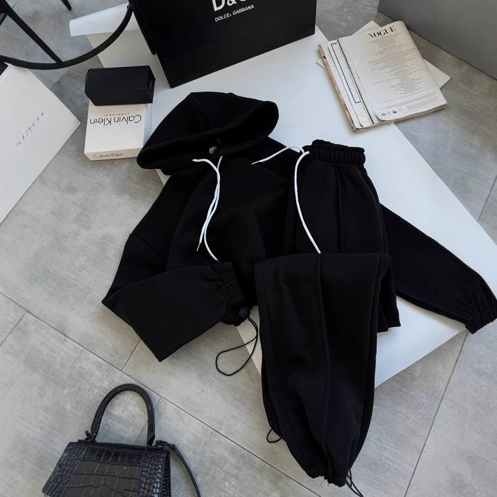 Damer sportigt och bekvämt hoodie-set med resår Eva Jonsson-Eva Jonsson