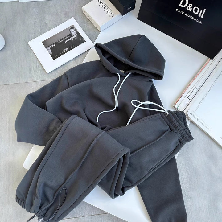 Damer sportigt och bekvämt hoodie-set med resår Eva Jonsson-Eva Jonsson