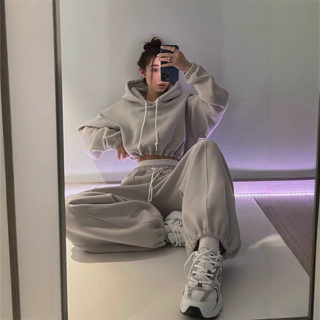 Damer sportigt och bekvämt hoodie-set med resår Eva Jonsson-Eva Jonsson