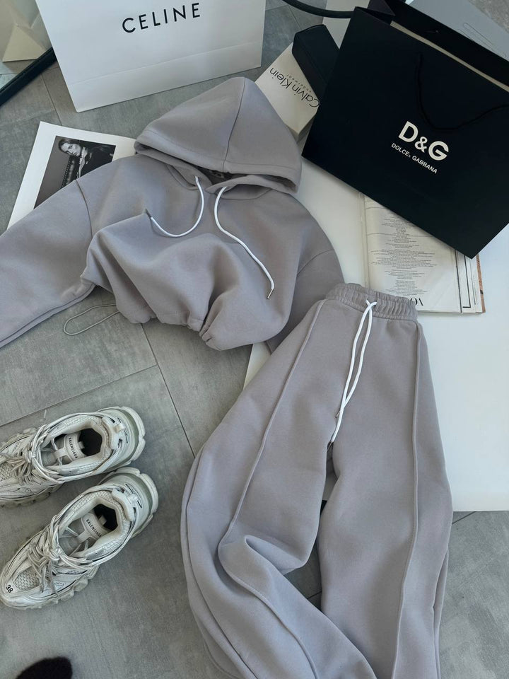 Damer sportigt och bekvämt hoodie-set med resår Eva Jonsson-Eva Jonsson