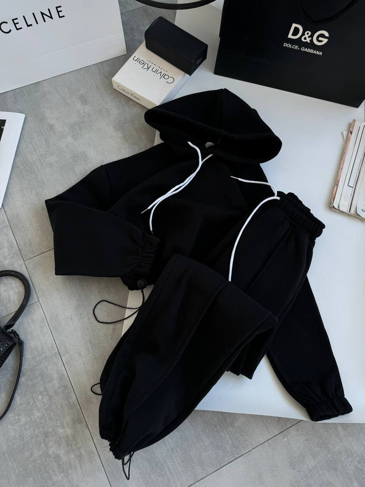 Damer sportigt och bekvämt hoodie-set med resår Eva Jonsson-Eva Jonsson