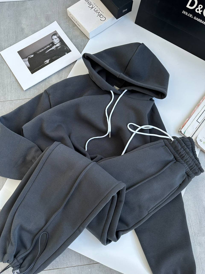 Damer sportigt och bekvämt hoodie-set med resår Eva Jonsson-Eva Jonsson