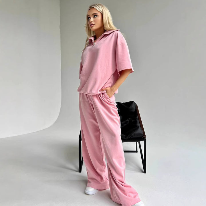Damer sportigt överdel och vid byxor set Mirla-Eva Jonsson