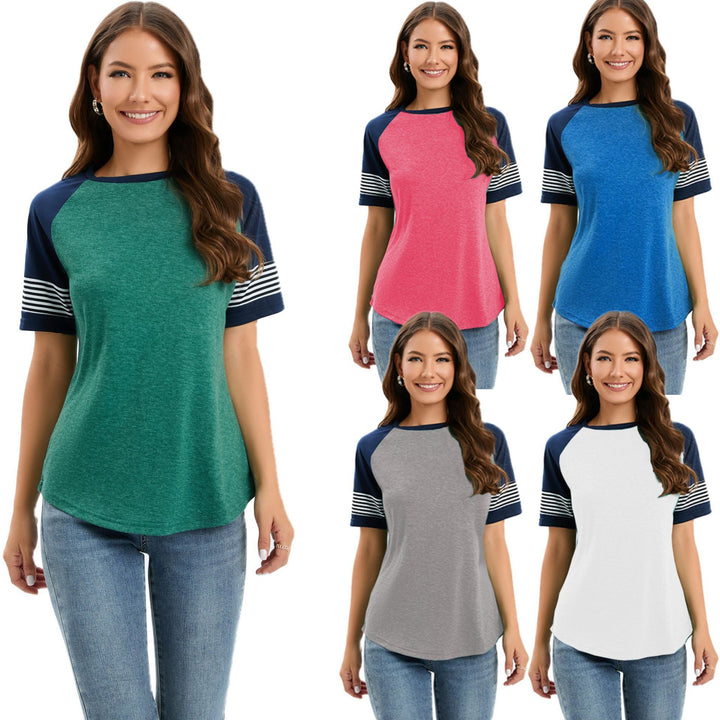 Damer sportigt raglan-topp med stiliga randiga ärmar Mirla-Eva Jonsson